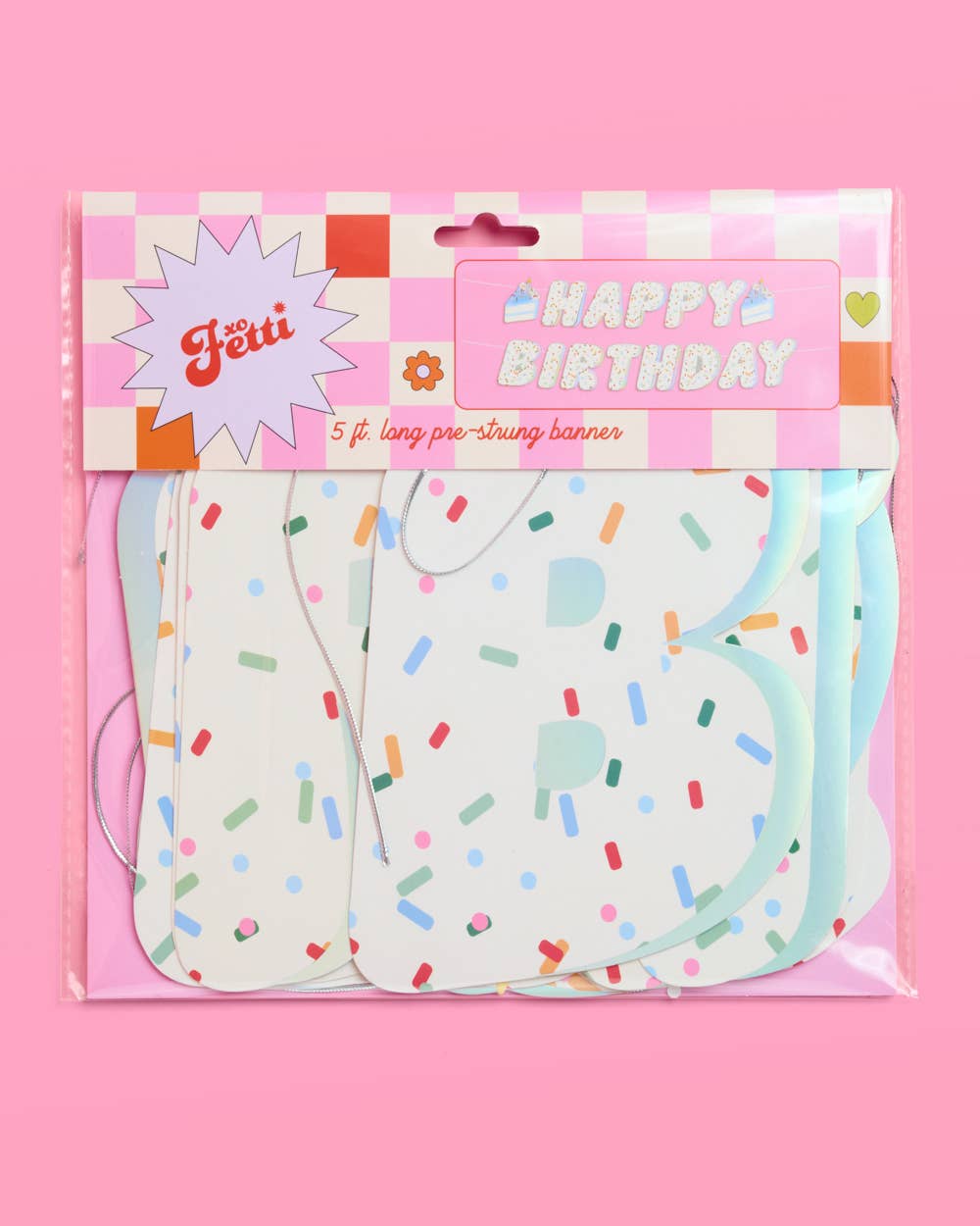 Sprinkles Birthday Banner | confetti, iridescent, party