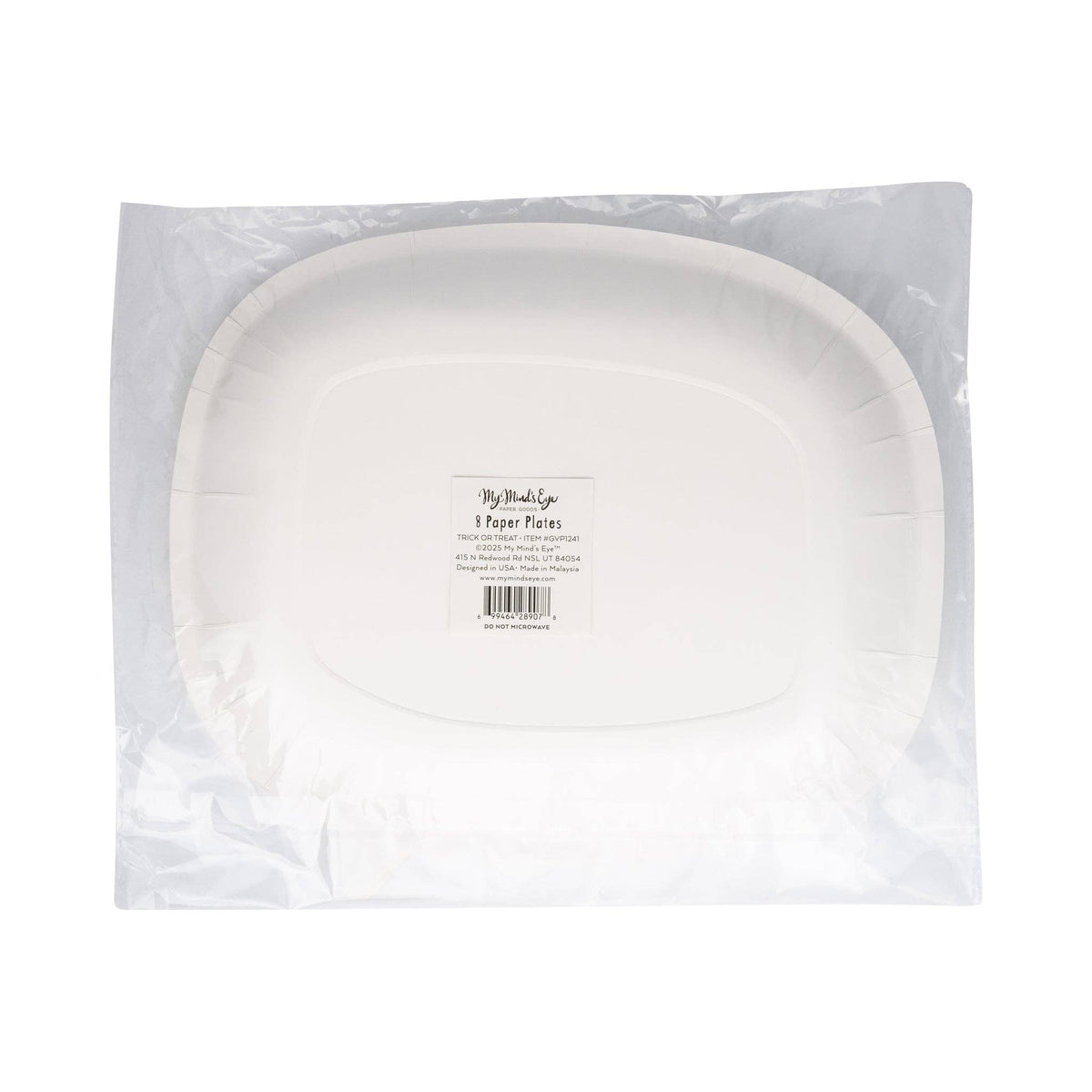 Trick or Treat Word Bubble Shaped Paper Plate