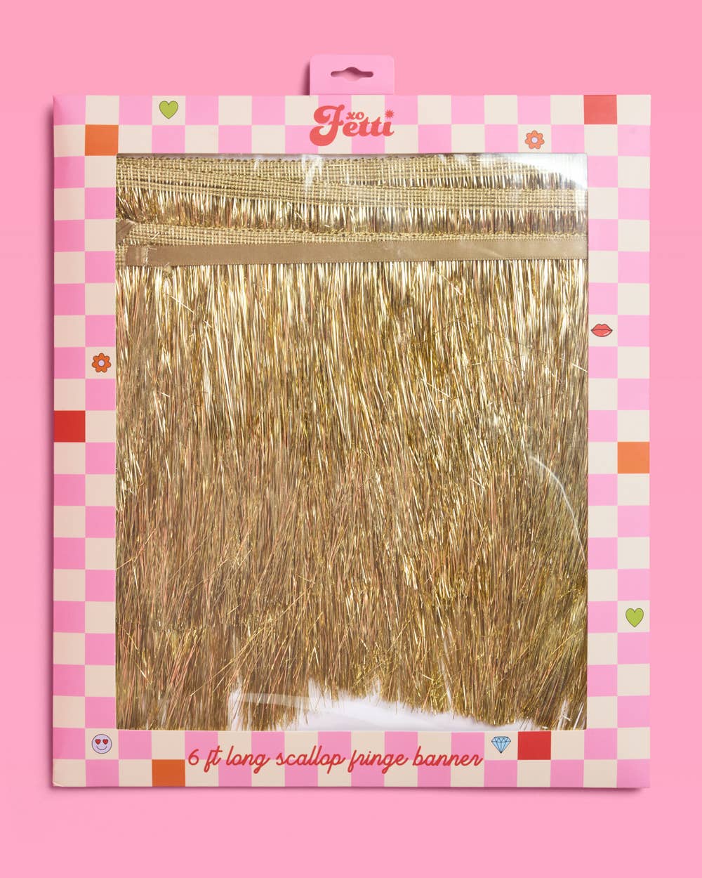 Gold Scallop Fringe Banner | Gold party garland, wedding