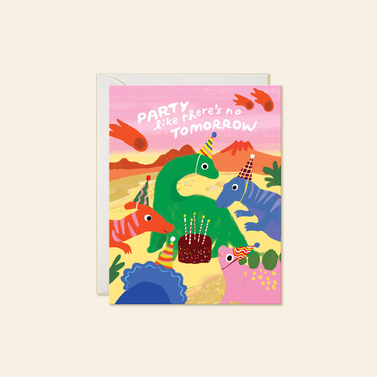 Dinosaur Birthday Card – Funny Animal Greeting Card