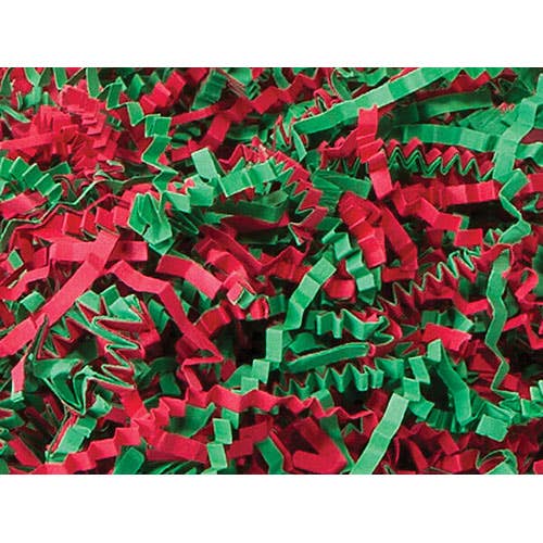 Crinkle Cut Paper Shred Small Packs: 1 Pack / 8 oz Bag / White & Iridescent