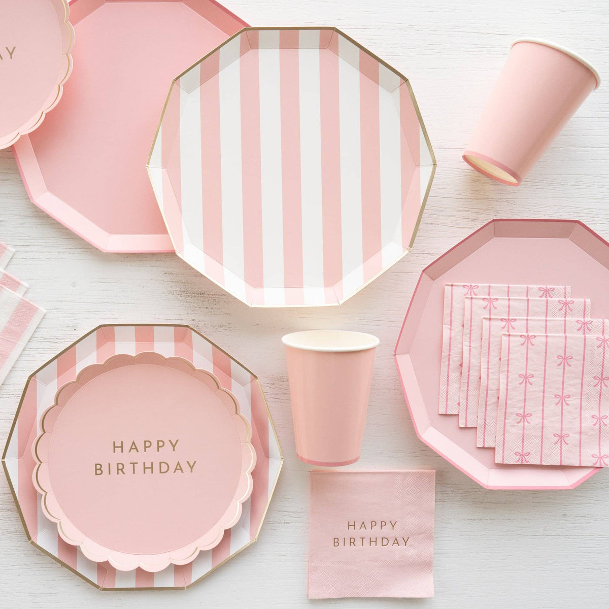 PETAL PINK SIGNATURE HAPPY BIRTHDAY SMALL PLATE