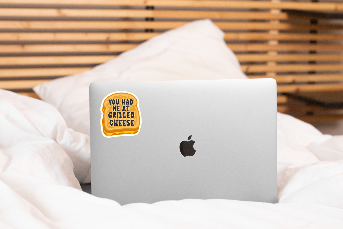 You Had Me at Grilled Cheese Sticker - food, cute, creamery