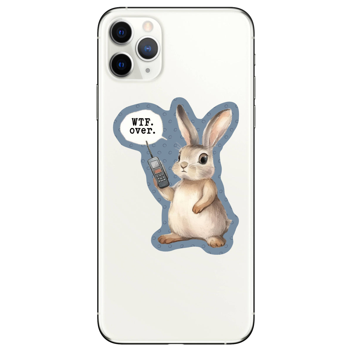 Funny Bunny Rabbit Swear WTF High Quality Vinyl Sticker