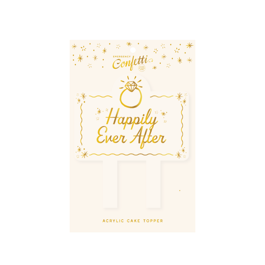 Acrylic Cake Topper - "Happily Ever After"