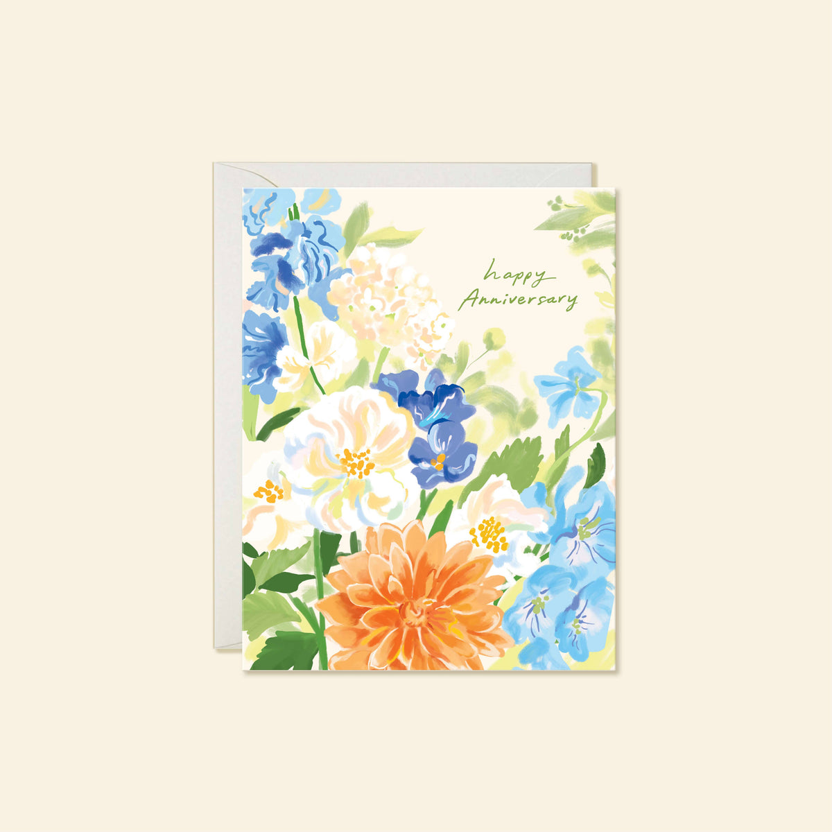Anniversary Flowers – Romantic Wedding & Love Greeting Card