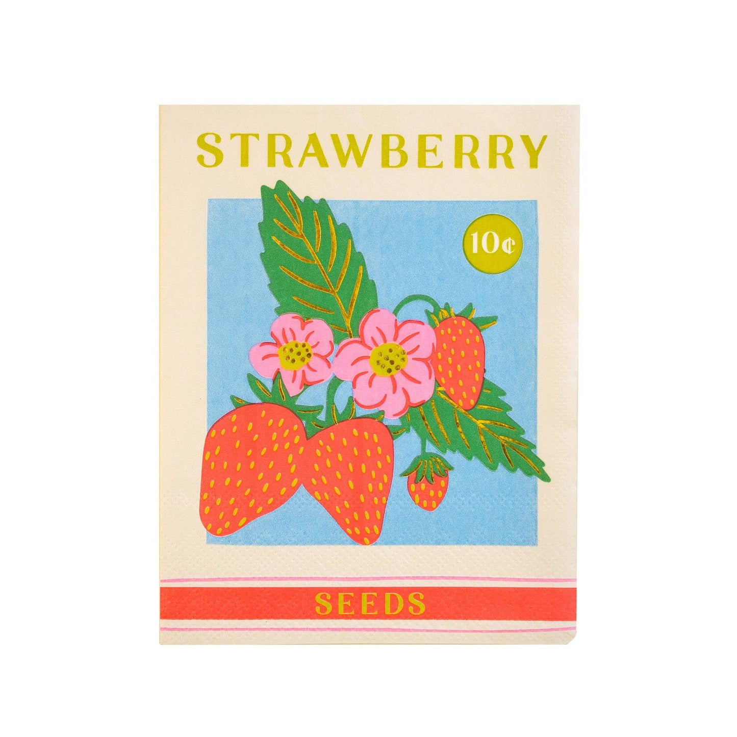In Bloom Strawberry Seed Packet Napkins - Large