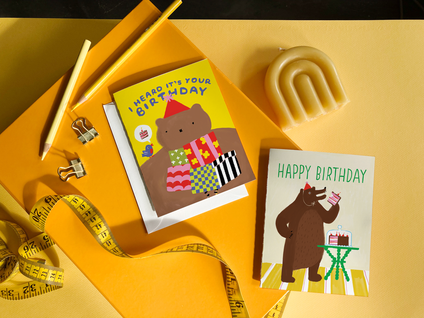 Birdie Bear Birthday – Woodland Pun Birthday Card