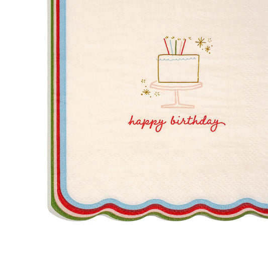 Happy Birthday Icon Cocktail Napkins