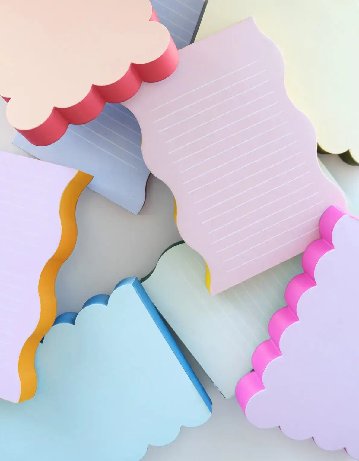 Scalloped Shaped Pad | Aqua + Blue