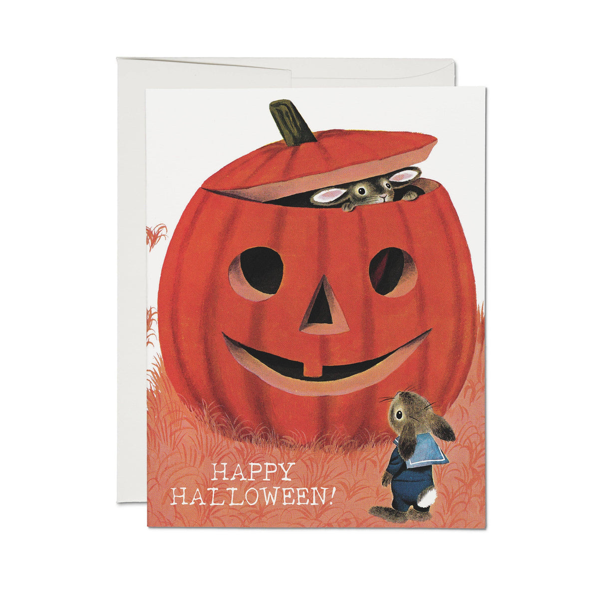 Halloween Pumpkin greeting card: Single