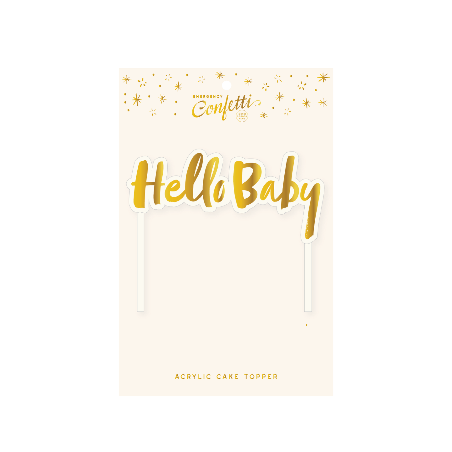 Acrylic Cake Topper - "Hello Baby"