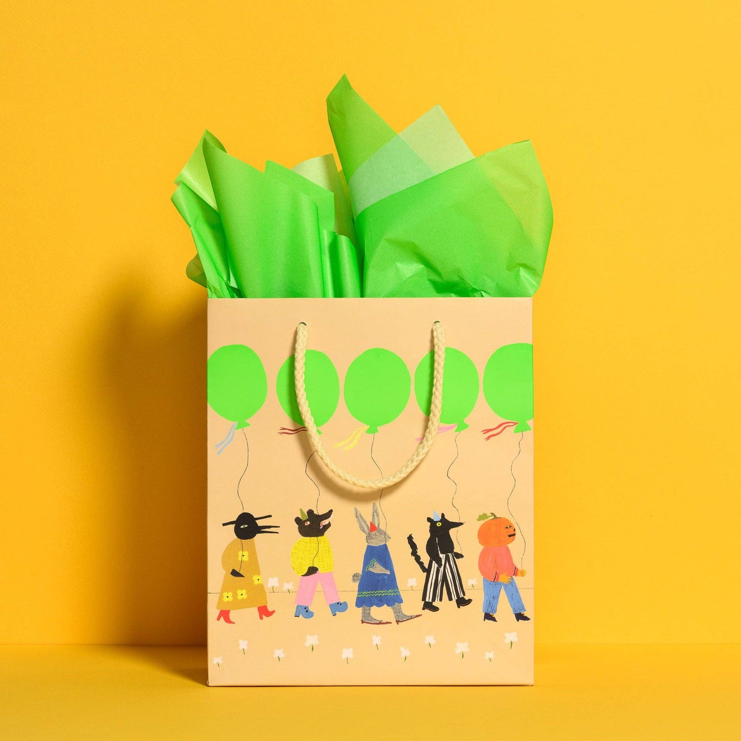 Neon Green tissue paper - 8 Sheets