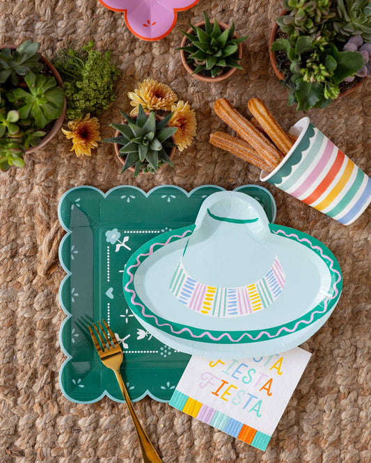 Fiesta Fringed Cocktail Napkin