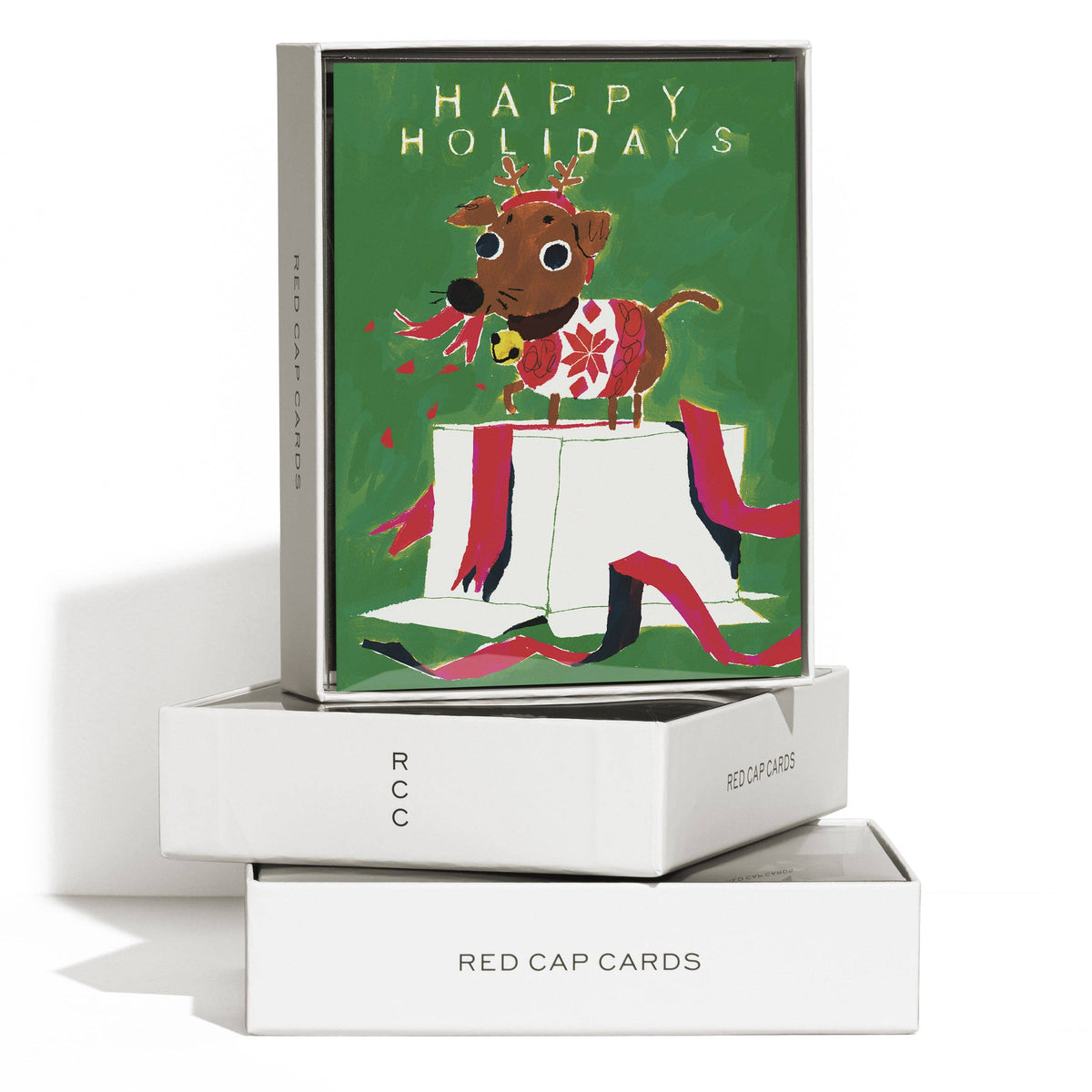 Happy Holidays Pup greeting card: Single