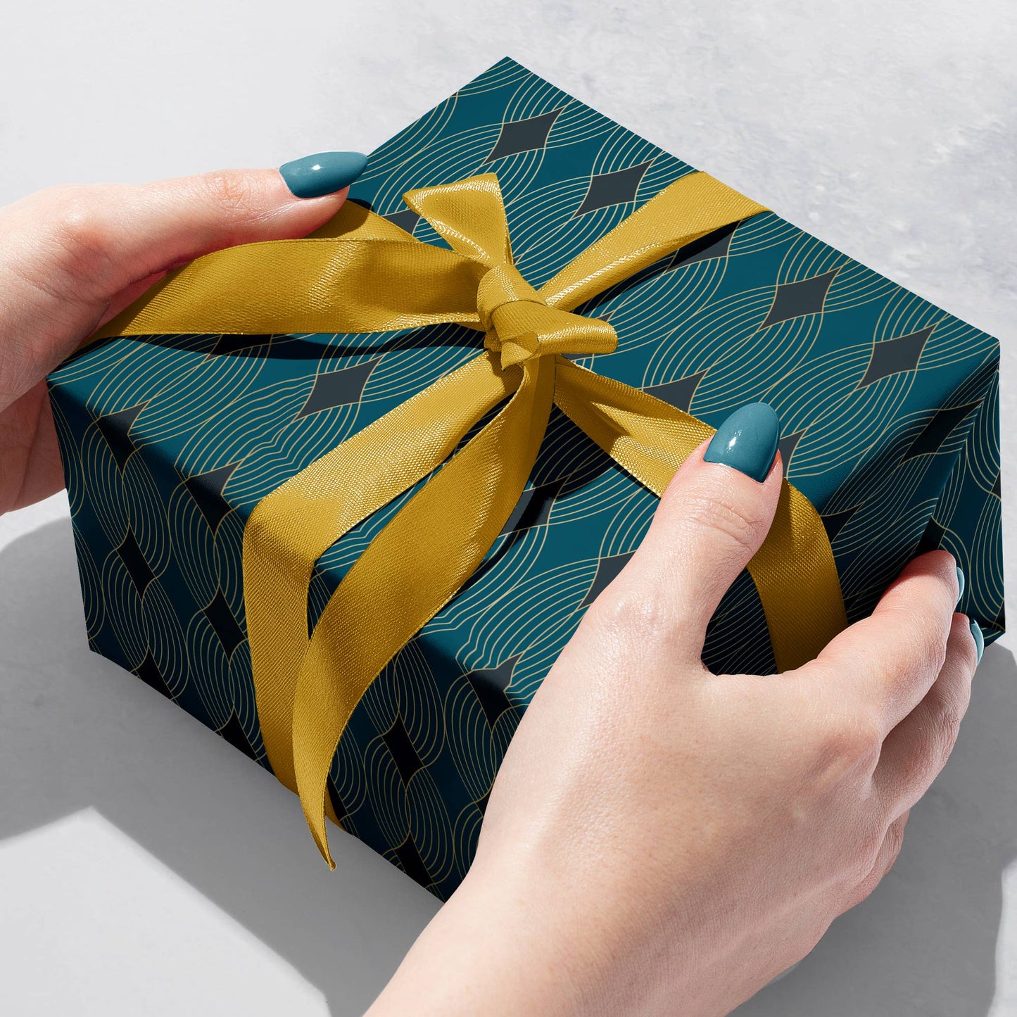 Gilded Geo - Gift Wrap Roll