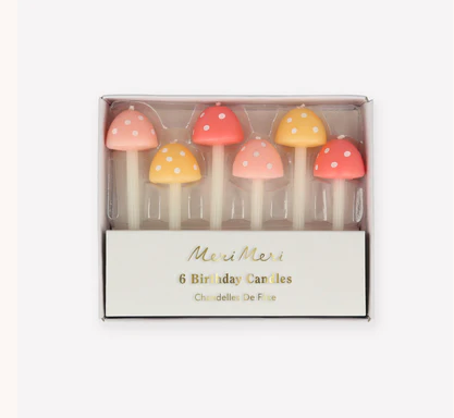 Mushroom Birthday Candles