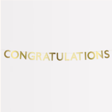 Gold Scallop Congratulations Garland