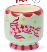 Ocean Tide Handpainted "Koi" Ceramic Candle