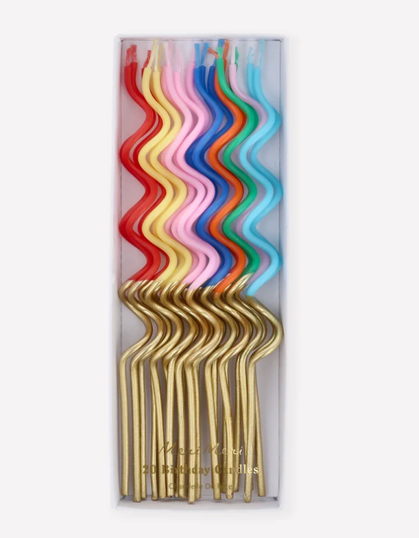 Gold Dipped Swirly Candles