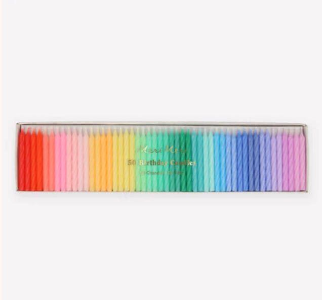Rainbow Twisted Mini Candles