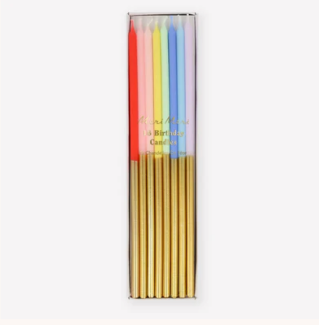 Gold Dipped Rainbow Mixed Candles