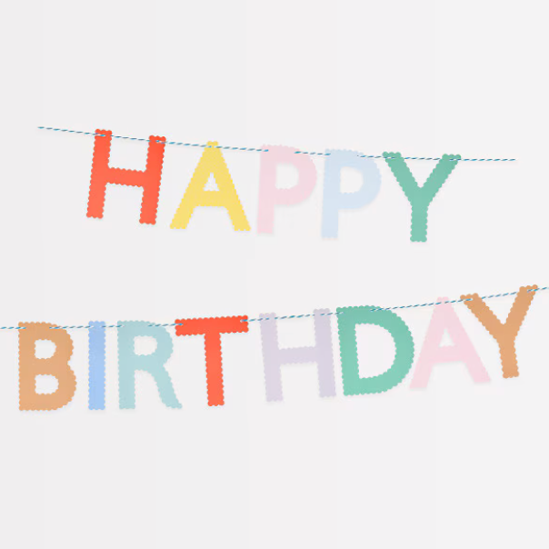 Scallop Bright Happy Birthday Garland