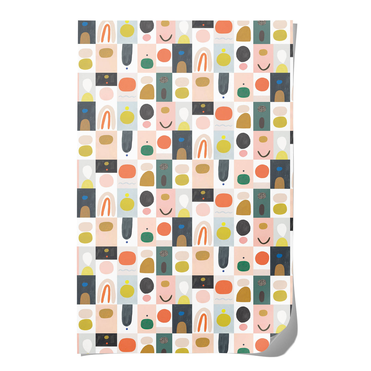 Color Block wrapping paper: Flat sheets