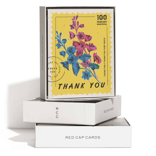 100 Percent thank you greeting card: Singles
