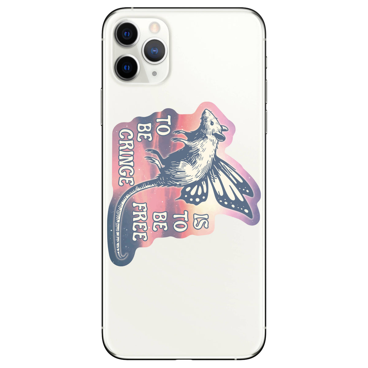 To Be Cringe Is To Be Free Rat High Quality Vinyl Sticker
