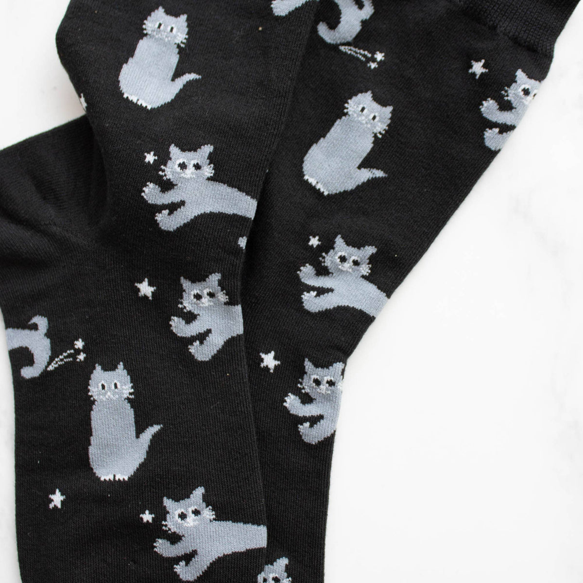 Cat Meow Casual Socks: Rust