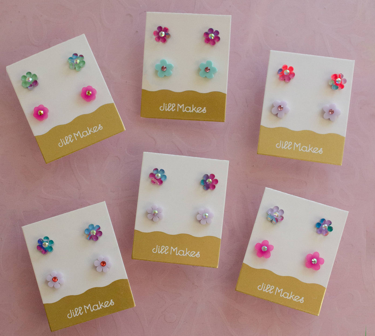 Mini Blooms – Assorted Flower Stud Earrings