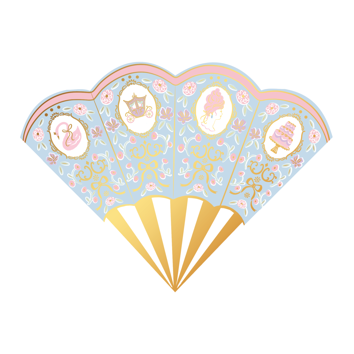 Parisian Princess Fan Napkins (Set of 20)