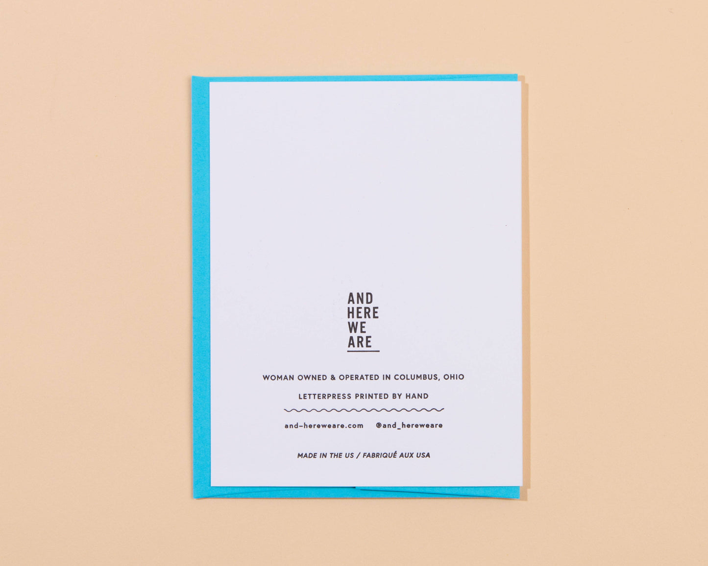 Letterpress Sympathy Card—Eight Arms (Octopus, Ocean)