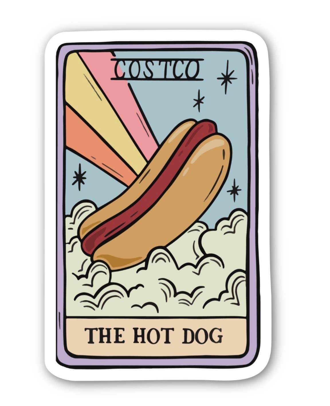 Costco Hot Dog Tarot StickerÂ