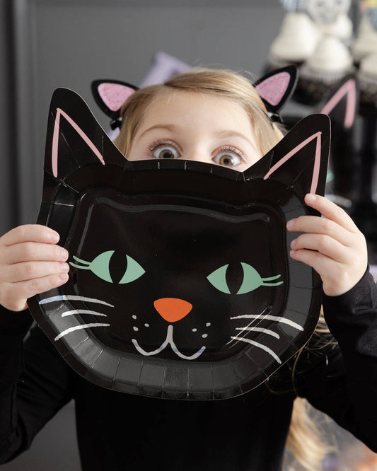 Spooky Cat Paper Plate - 9"