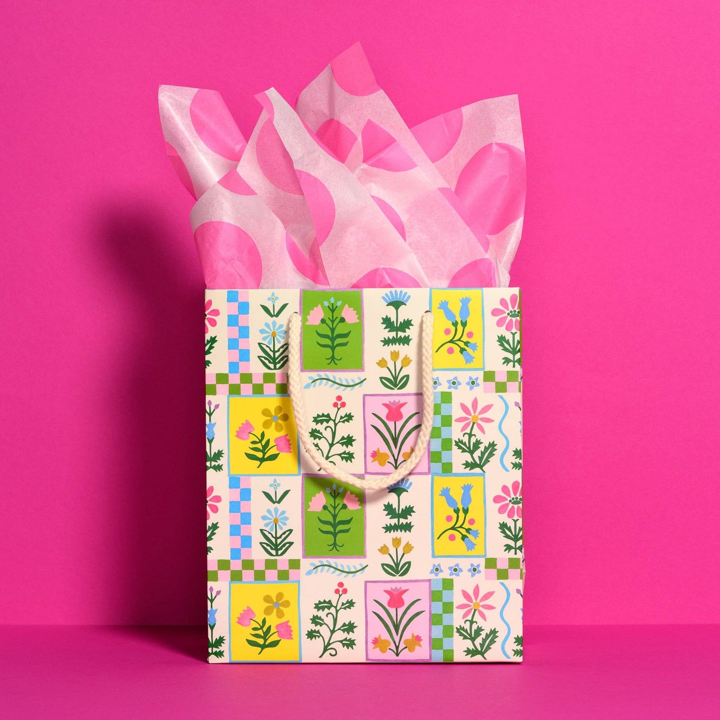 Pink Dots tissue paper - 5 Sheets