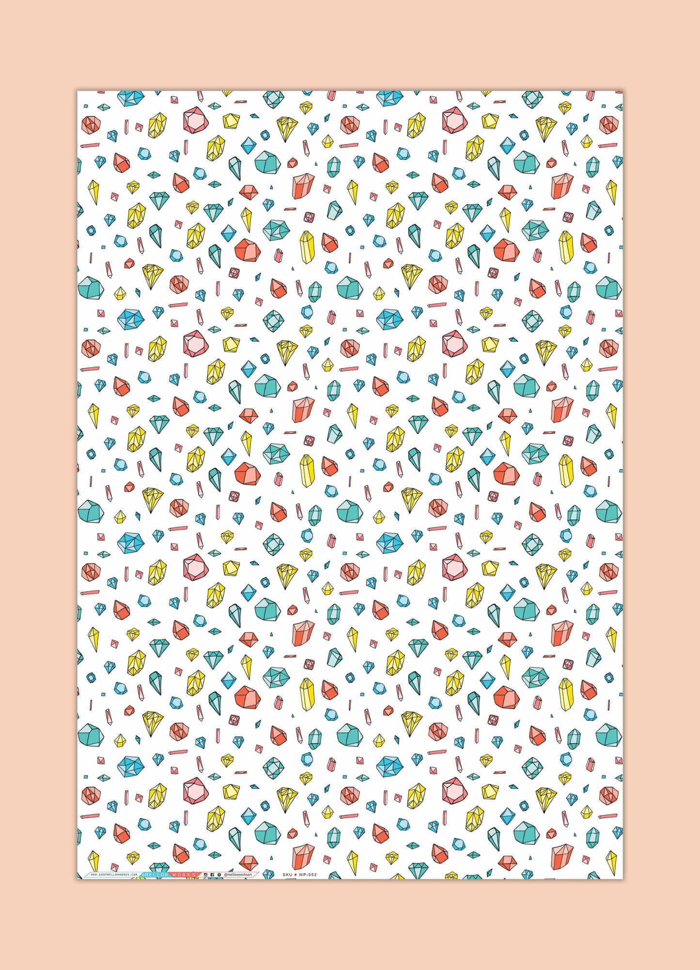 Gems & Crystals Gift Wrap