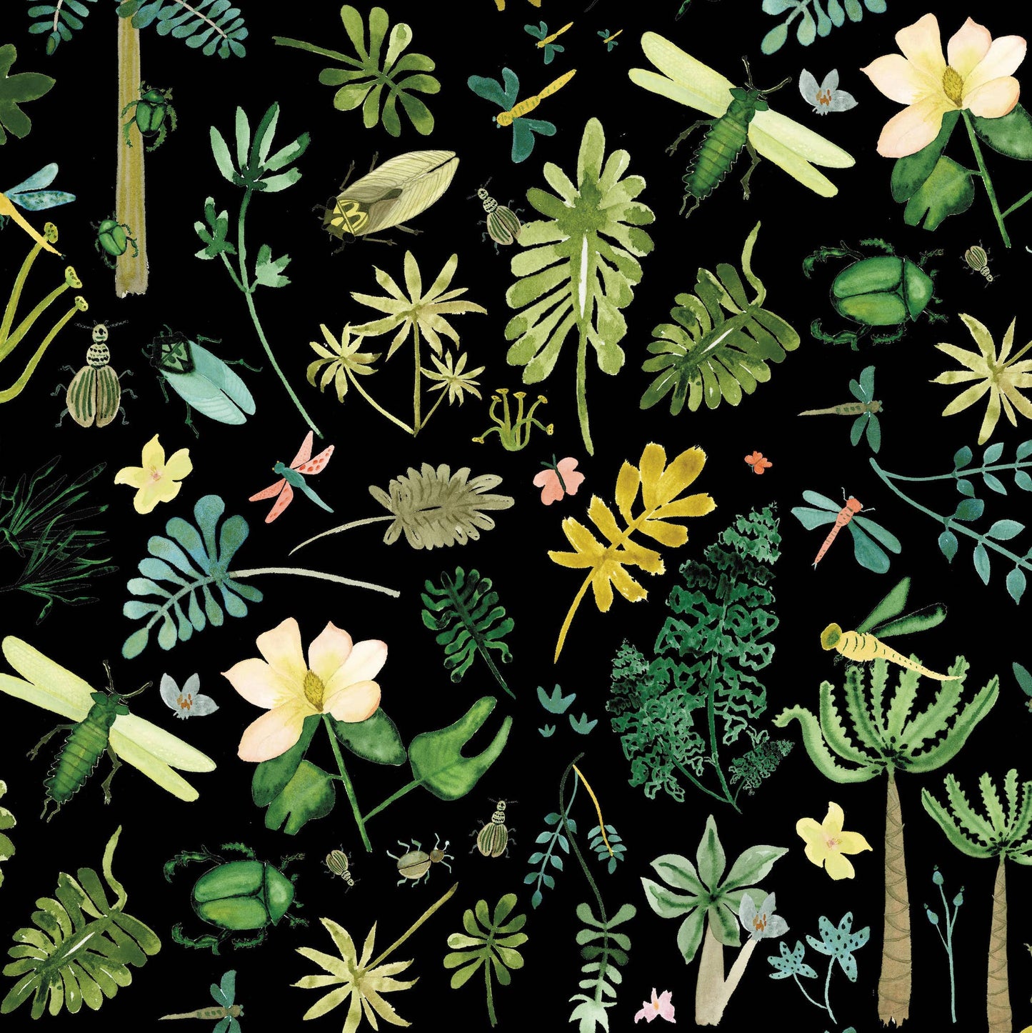 Dinosaur Bugs Wrapping Paper Sheet
