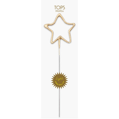 8" Big Gold Star Sparkler Wand