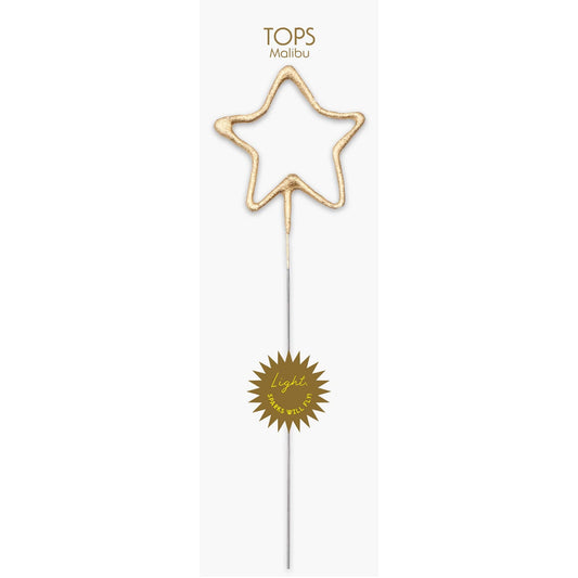 8" Big Gold Star Sparkler Wand