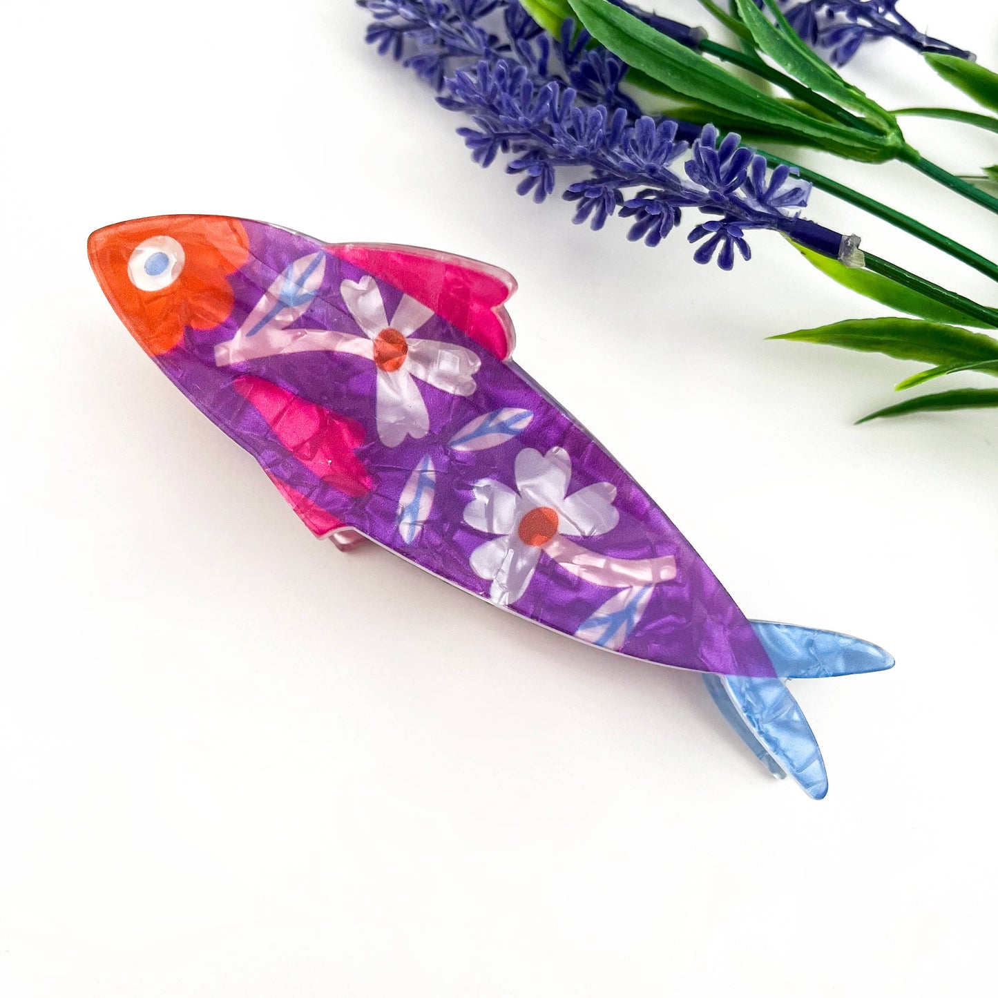 Floral Sardine Acetate Hair Claw Clip Summer Style
: F