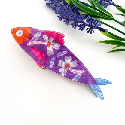 Floral Sardine Acetate Hair Claw Clip Summer Style
: F