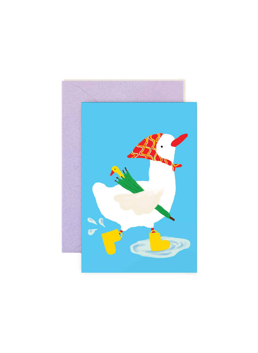 Rainy Duck – Mini Note Card