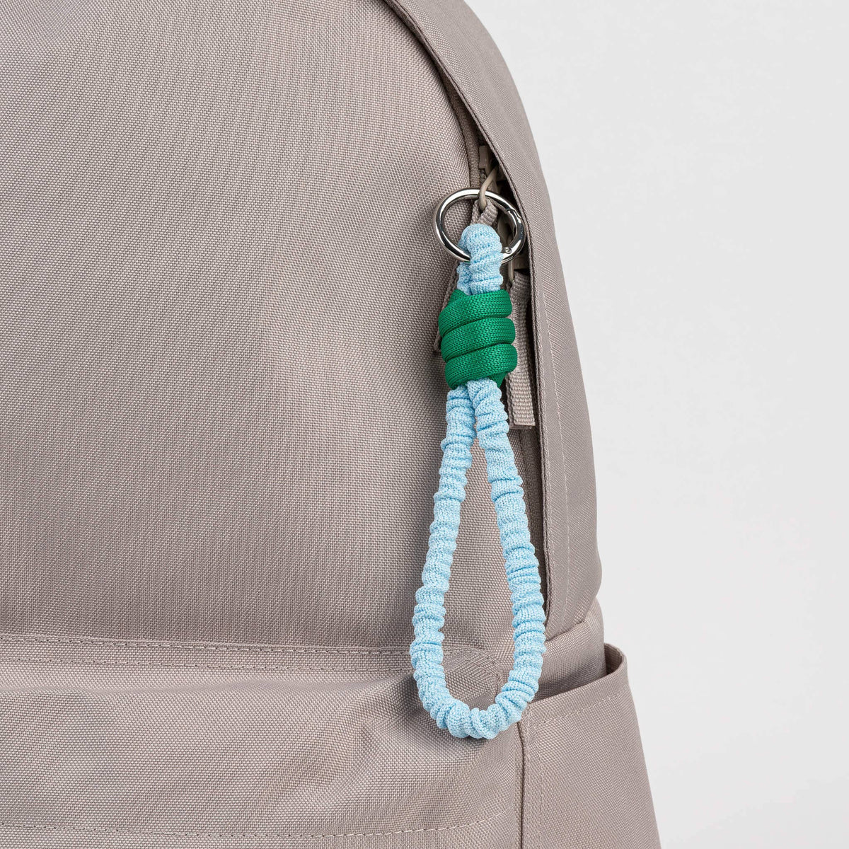 Ruffle Loop Keychain: Kelly Stone Blue