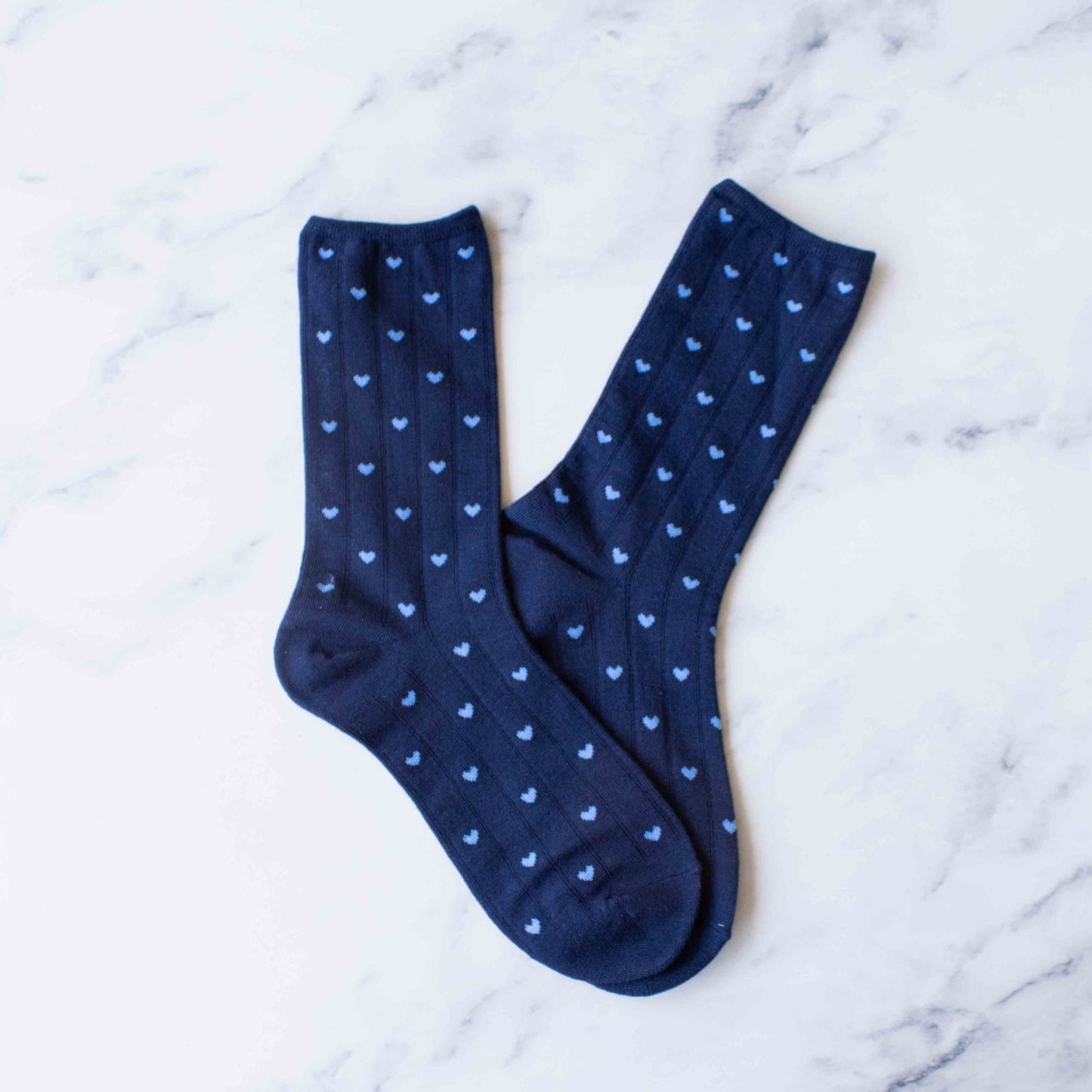 Women's Heart Crew Socks: Sage