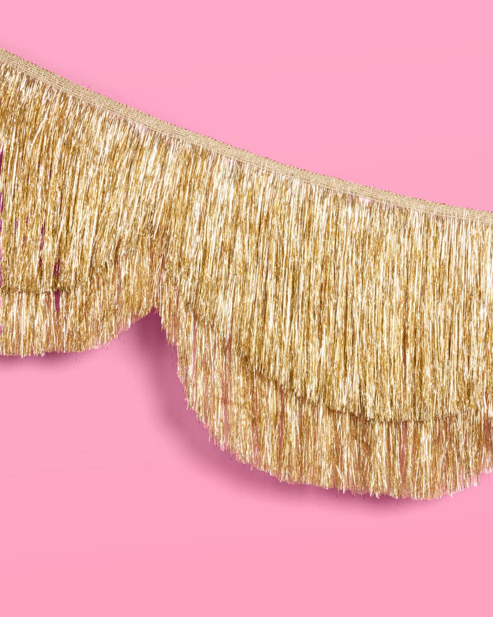 Gold Scallop Fringe Banner | Gold party garland, wedding