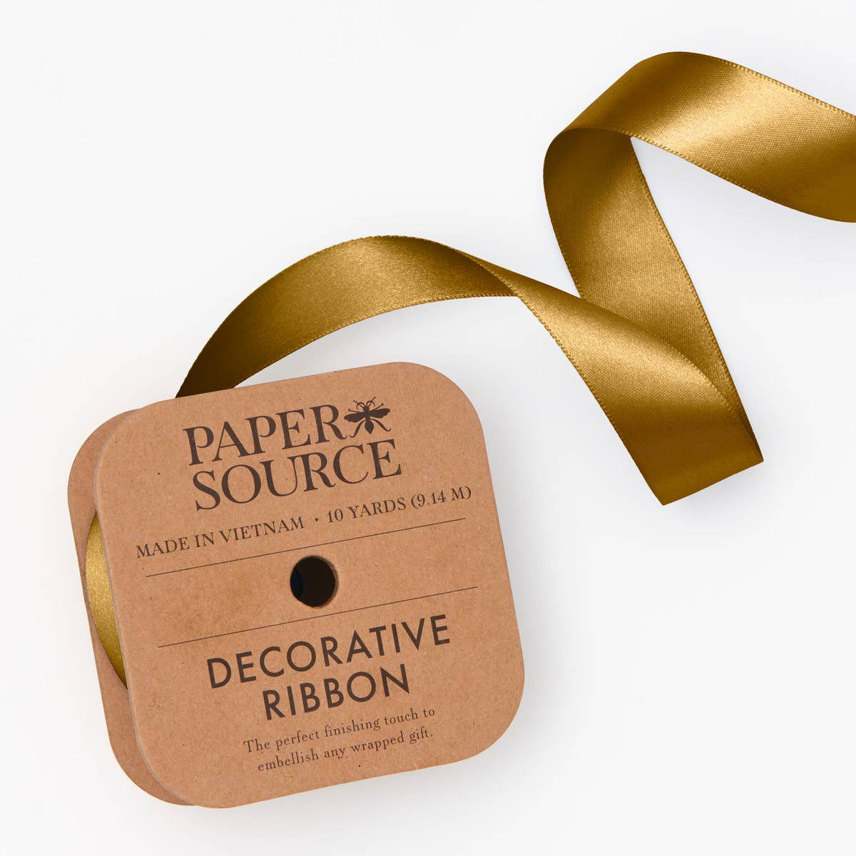 Antique Gold Satin Ribbon 1" Width