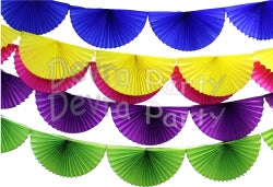 7' Tissue Paper Bunting Fan Garland