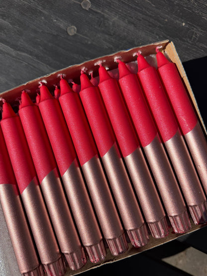 Christmas Candles, Red / Copper
